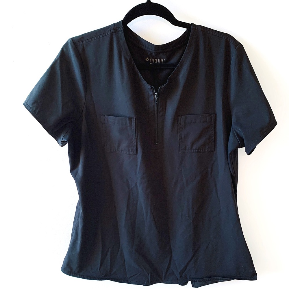 Med Couture | Half Zip Scrub Top